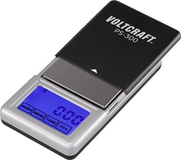 VOLTCRAFT VC-8912595 PS-200 Zakweegschaal Weegbereik (max.) 200 g Resolutie 0.01 g werkt op batterijen Zwart, Zilver