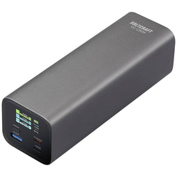 VOLTCRAFT VC-C909 Powerbank 27000 mAh Power Delivery 3.0 Li-ion Zwart-zilver Statusweergave