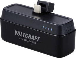 VOLTCRAFT VC-PBP3040PD Powerbank 4500 mAh USB PD Li-ion Zwart (mat) Statusweergave