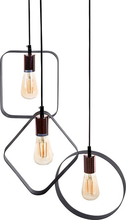 VOMANO - Hanglamp - Zwart - Metaal