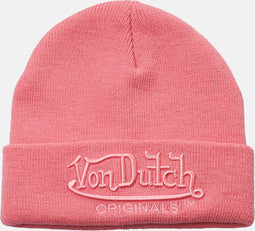 Von Dutch Beanie - Winter '23 Collection - Roze - Beanie Dames - Muts Dames - Mutsen