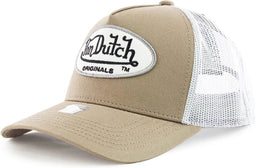 Von Dutch Pet - Mocha Wit - Fall '23 Collectie - One Size - Baseball Cap Heren - Trucker Cap - Pet Heren Volwassenen - Pet Dames - Petten