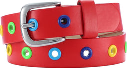 Playshoes Riem Leder Met Kleuren Junior Rood Maat 60 Cm