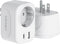Voomy Reisstekker Amerika/USA - Wereldstekker Type A & B - USB-C & USB-A - Wit