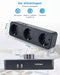 Voomy Verdeelstekker - 3-Voudig Stopcontact Splitter - 2 USB Poorten - Zwart