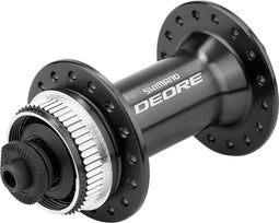 Voornaaf Shimano Deore HB-M6000 - 32 gaats - 100 mm inbouwbreedte - met snelspanner - zwart