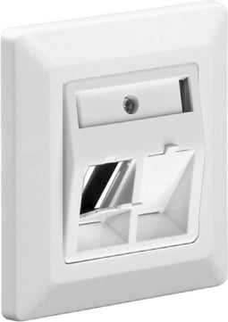 Voorplaat voor het monteren van 2x RJ45 keystone