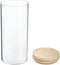 Voorraadbus/voorraadpot 1,3L glas met houten deksel - 1300 ml - Voorraadpotten met luchtdichte deksel