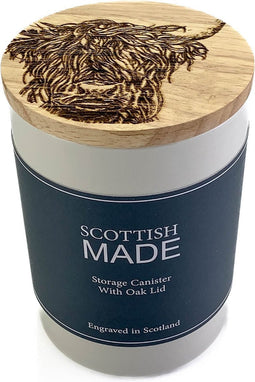 Voorraadpot Schotse Hooglander Small - 13x9 - Gegraveerd - Scottish Made