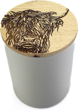 VoorraadpotSchotse Hooglander Medium - 16x11- Gegraveerd - Scottish Made