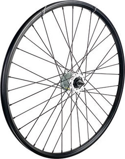 Voorwiel 28 inch 622 zwart zwarte spaak naafdynamo rollerbrake