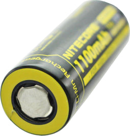 Nitecore IMR18490 met 1100 mAh, 3,6 V - 3,7 volt platte bovenkant zonder kop met positieve pool plat 49,05x18,5 mm, uiteindelijke laadspanning max. 4.2V