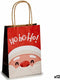 Papieren Zak Kerstman Wit Rood 13,5 x 8 x 21 cm (12 Stuks)