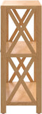 vidaXL - Kastje - 3-laags - 80x30x78 - cm - massief - eikenhout