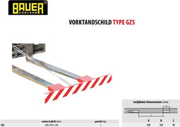 Vorktandschild - GZS RAL 3000 - voor Heftrucks