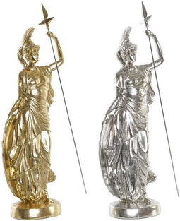 Decoratieve figuren DKD Home Decor Dios Marte Griekse Godin Ziverachtig Gouden Hars (16,5 x 10,5 x 50 cm) (2 Stuks)