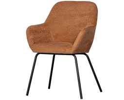 Vos Eetkamerstoel Geweven Stof Cinnamon - WOOOD Exclusive