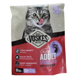 Voskes Kattenbrokken Sterilized Adult Kip - 80 gram Kleinverpakking