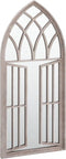 vidaXL - Tuinspiegel - 100x45 - cm - ijzer - zandkleurig