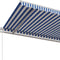 vidaXL - Luifel - automatisch - uittrekbaar - 600x350 - cm - blauw - en - wit