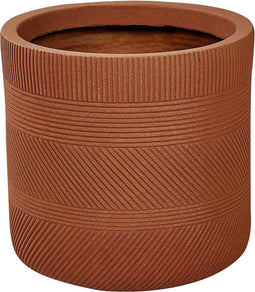 VOULA - Bloempot - 31 cm - Goudbruin - Kleivezels