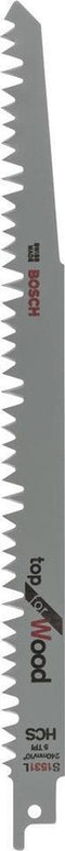 Bosch S 1531 L - Reciprozaagblad - Grof hout spijkervrij en levend hout snoeien - 240 mm (1 stuk)