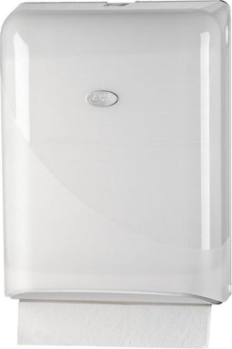 Vouw handdoekdispenser 431101 Pearl White voor papieren z-vouw en interfolded handdoekjes kunststof (431101)