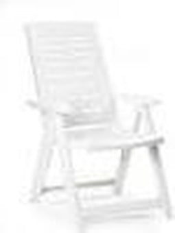 Vouwbare Stoel IPAE Progarden Voor meerdere posities Wit Hars (60 x 61 x 109 cm)