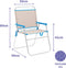 Vouwbare Stoel Marbueno Blauw Beige 52 x 80 x 56 cm