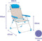 Vouwbare Stoel Marbueno Blauw Beige 67 x 99 x 66 cm