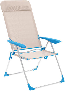 Vouwbare Stoel Marbueno Blauw Beige 69 x 109 x 58 cm