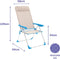 Vouwbare Stoel Marbueno Blauw Beige 69 x 109 x 58 cm