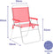 Vouwbare Stoel Marbueno Koraal 52 x 80 x 56 cm