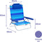 Vouwbare Stoel Marbueno Strepen Blauw 61 x 82 x 68 cm