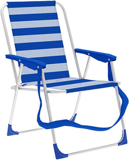 Vouwbare Stoel Marbueno Strepen Blauw Wit 53 x 78 x 56 cm