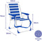 Vouwbare Stoel Marbueno Strepen Blauw Wit 53 x 78 x 56 cm
