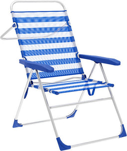 Vouwbare Stoel Marbueno Strepen Blauw Wit 59 x 97 x 61 cm