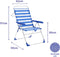Vouwbare Stoel Marbueno Strepen Blauw Wit 59 x 97 x 61 cm
