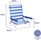 Vouwbare Stoel Marbueno Strepen Blauw Wit 63 x 78 x 76 cm