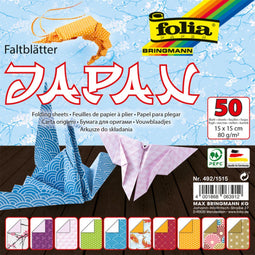 Vouwblaadjes folia 80gr 15x15cm 50v 2z japan ass | Pak a 50 vel