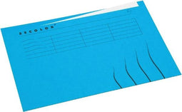 Vouwmap Secolor A4 ongelijk 225gr blauw | 25 stuks