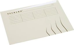 Vouwmap Secolor A4 ongelijk 225gr grijs | 25 stuks