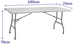 Vouwtafel Marbueno Grijs 70 x 74 x 180 cm