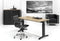 Hoogte verstelbaar bureau T- Poot Work breed 80CM diep 60CM bladkleur Speciale Kleur framekleur Zwart (RAL9005)