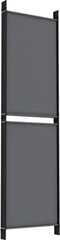 vidaXL - Kamerscherm - met - 5 - panelen - 250x180 - cm - antracietkleurig