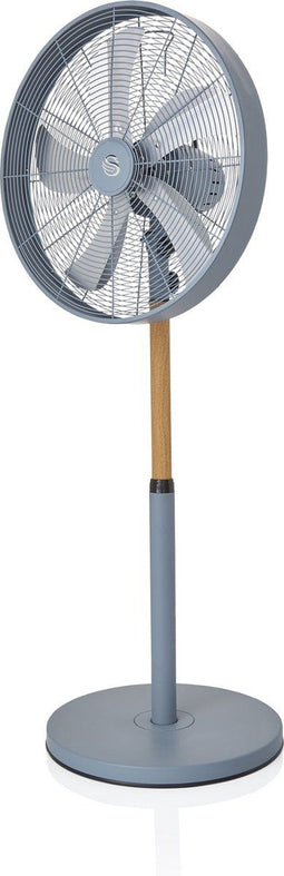 Swan Nordic 16 inch Vloerventilator – Verticaal Kantelbaar – 3 Snelheden – Grijs