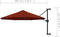 vidaXL - Wandparasol - met - metalen - paal - 300 - cm - terracottakleurig