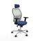 Piqueras y Crespo 2D086G2 - Bureaustoel - Verstelbare hoofdsteun - Marineblauw