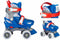 Nijdam Geo Metricker - Rolschaatsen - Verstelbaar 33-36 - Blauw/Rood/Wit/Zilvergrijs