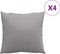 vidaXL - Sierkussens - 4 - st - 60x60 - cm - stof - grijs